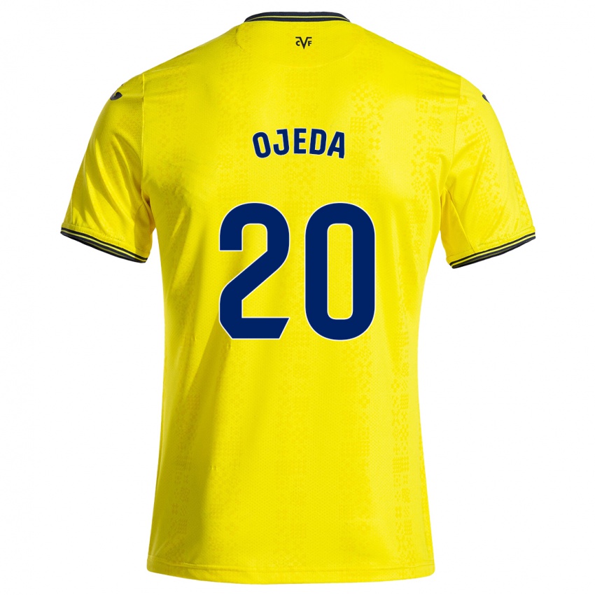 Mujer Camiseta Thiago Ojeda #20 Amarillo Negro 1ª Equipación 2024/25 La Camisa Argentina