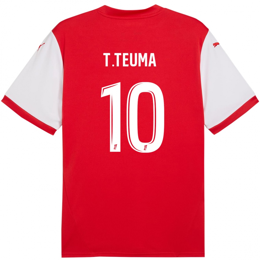 Mujer Camiseta Teddy Teuma #10 Rojo Blanco 1ª Equipación 2024/25 La Camisa Argentina