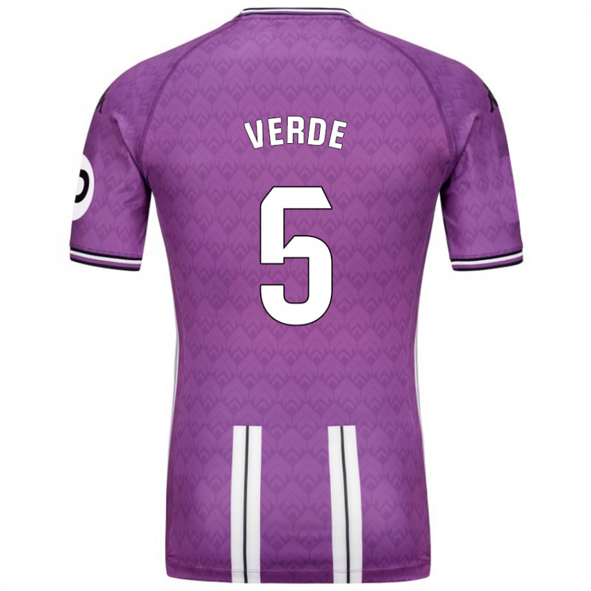 Mujer Camiseta Adrián Verde #5 Púrpura Blanco 1ª Equipación 2024/25 La Camisa Argentina