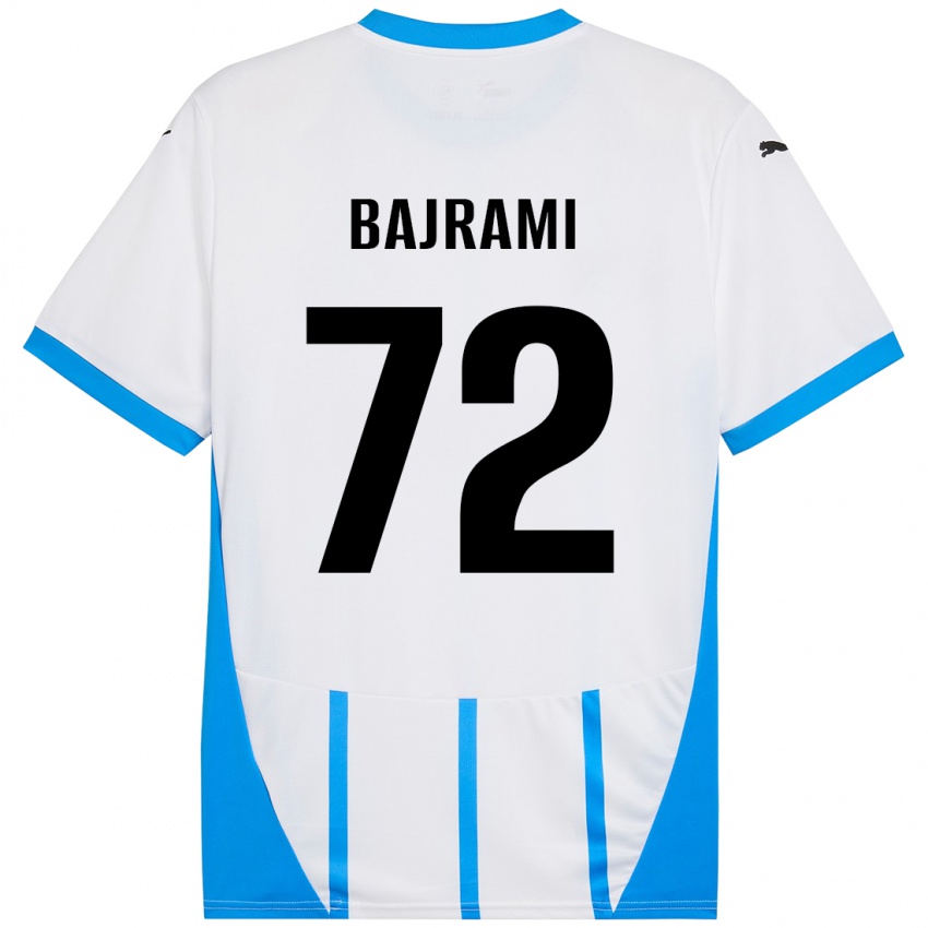 Mujer Camiseta Nedim Bajrami #72 Blanco Azul 2ª Equipación 2024/25 La Camisa Argentina