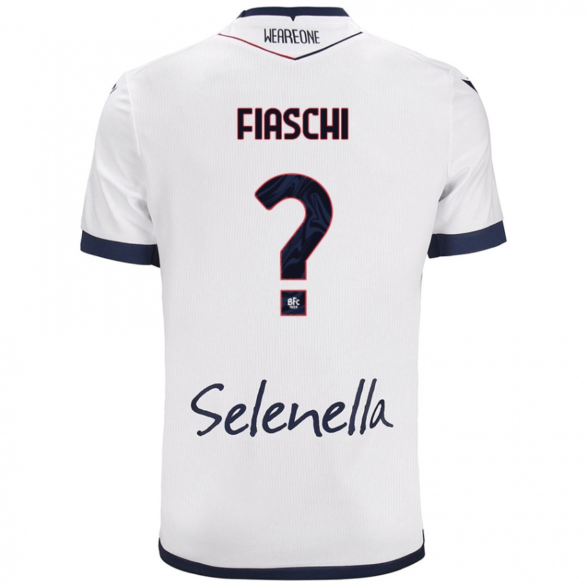 Mujer Camiseta Marco Fiaschi #0 Blanco Azul Real 2ª Equipación 2024/25 La Camisa Argentina