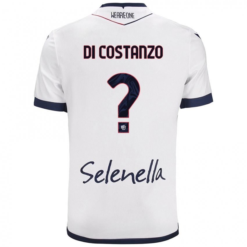 Mujer Camiseta Raffaele Maria Di Costanzo #0 Blanco Azul Real 2ª Equipación 2024/25 La Camisa Argentina