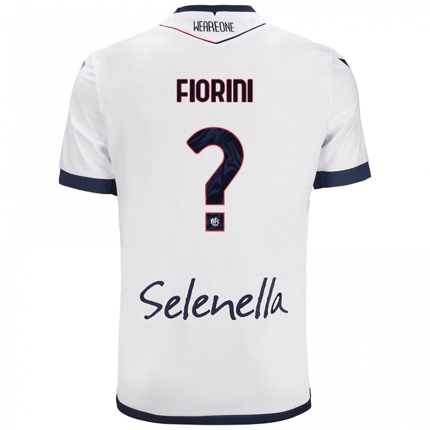 Mujer Camiseta Mattia Fiorini #0 Blanco Azul Real 2ª Equipación 2024/25 La Camisa Argentina