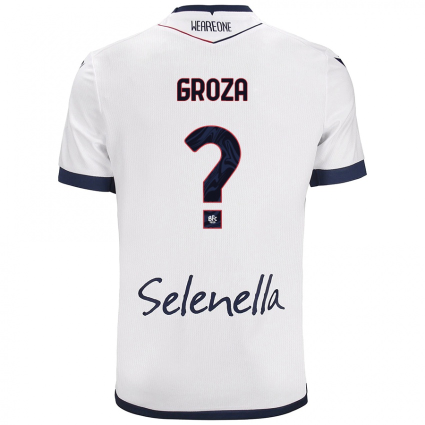 Mujer Camiseta Darius Groza #0 Blanco Azul Real 2ª Equipación 2024/25 La Camisa Argentina