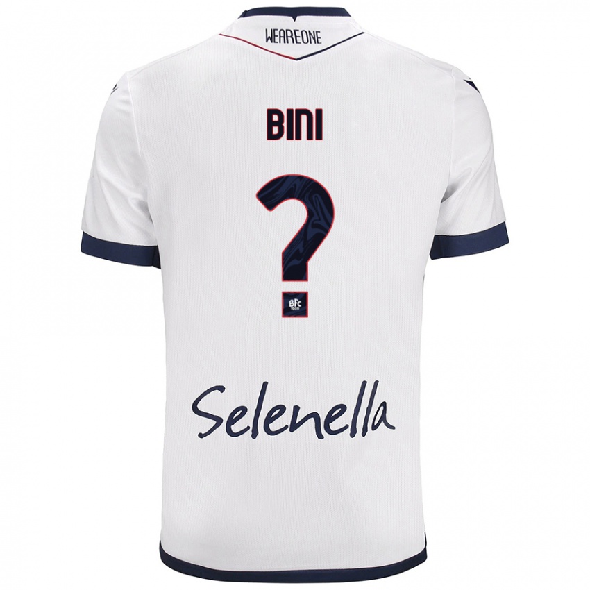 Mujer Camiseta Cesare Bini #0 Blanco Azul Real 2ª Equipación 2024/25 La Camisa Argentina