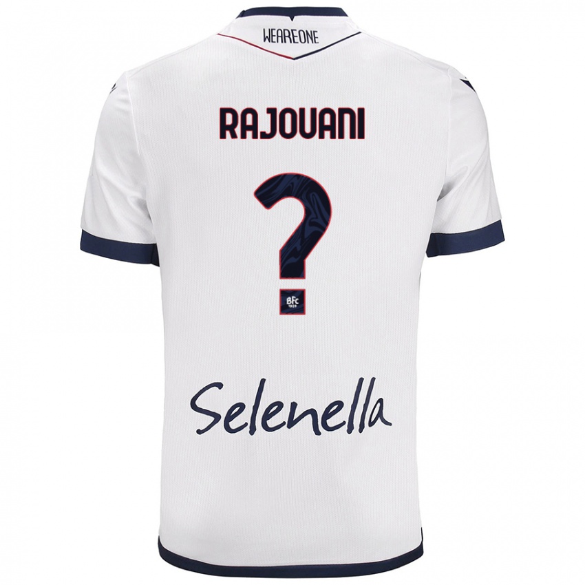 Mujer Camiseta Yassir Rajouani #0 Blanco Azul Real 2ª Equipación 2024/25 La Camisa Argentina