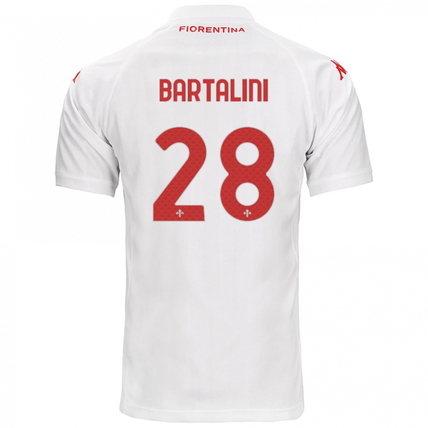 Mujer Camiseta Viola Bartalini #28 Blanco 2ª Equipación 2024/25 La Camisa Argentina