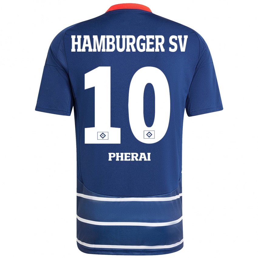 Mujer Camiseta Immanuel Pherai #10 Azul Oscuro 2ª Equipación 2024/25 La Camisa Argentina