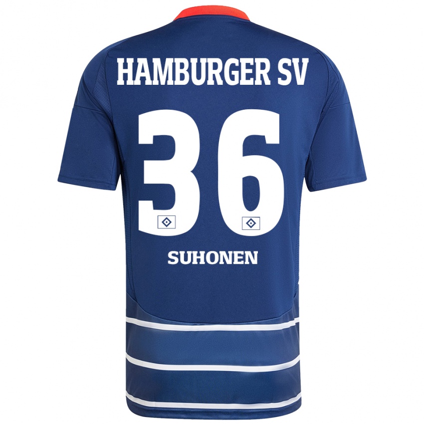 Mujer Camiseta Anssi Suhonen #36 Azul Oscuro 2ª Equipación 2024/25 La Camisa Argentina