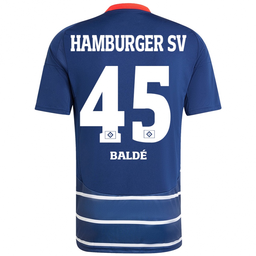 Mujer Camiseta Fabio Baldé #45 Azul Oscuro 2ª Equipación 2024/25 La Camisa Argentina