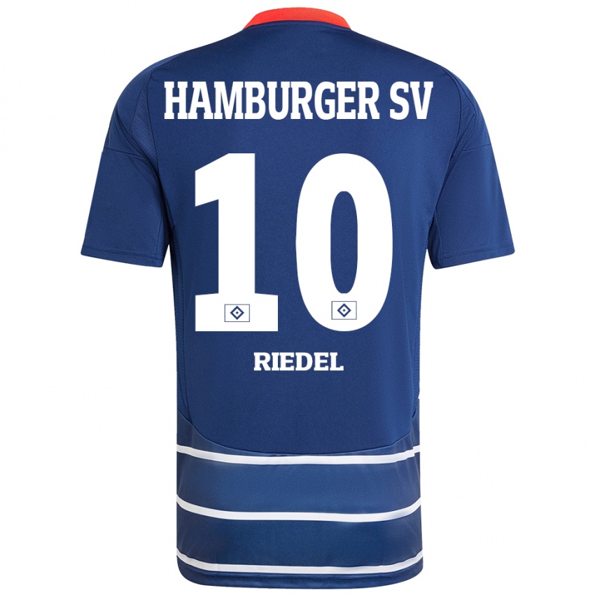 Mujer Camiseta Arnaud Riedel #10 Azul Oscuro 2ª Equipación 2024/25 La Camisa Argentina