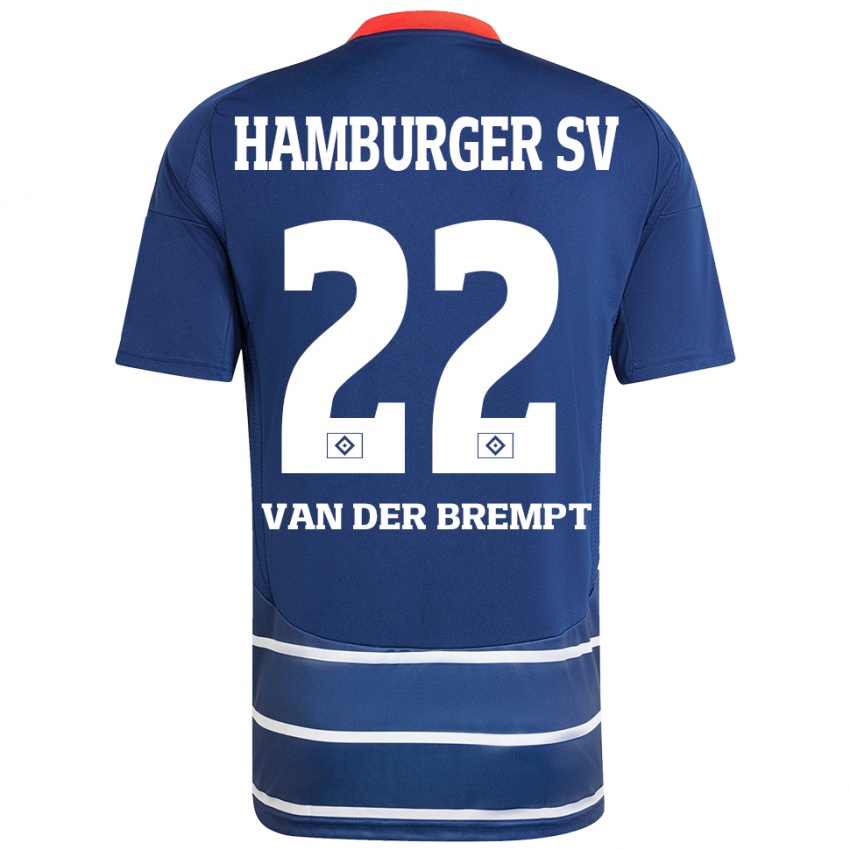 Mujer Camiseta Ignace Van Der Brempt #22 Azul Oscuro 2ª Equipación 2024/25 La Camisa Argentina