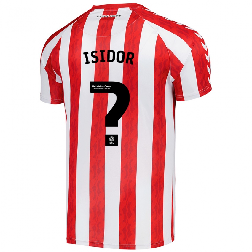 Niño Camiseta Wilson Isidor #0 Rojo Blanco 1ª Equipación 2024/25 La Camisa Argentina