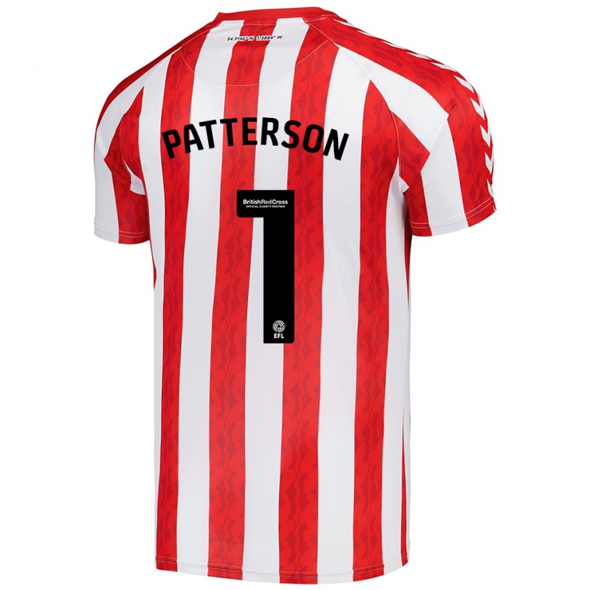 Niño Camiseta Anthony Patterson #1 Rojo Blanco 1ª Equipación 2024/25 La Camisa Argentina