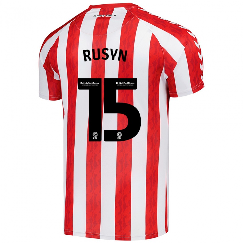 Niño Camiseta Nazariy Rusyn #15 Rojo Blanco 1ª Equipación 2024/25 La Camisa Argentina