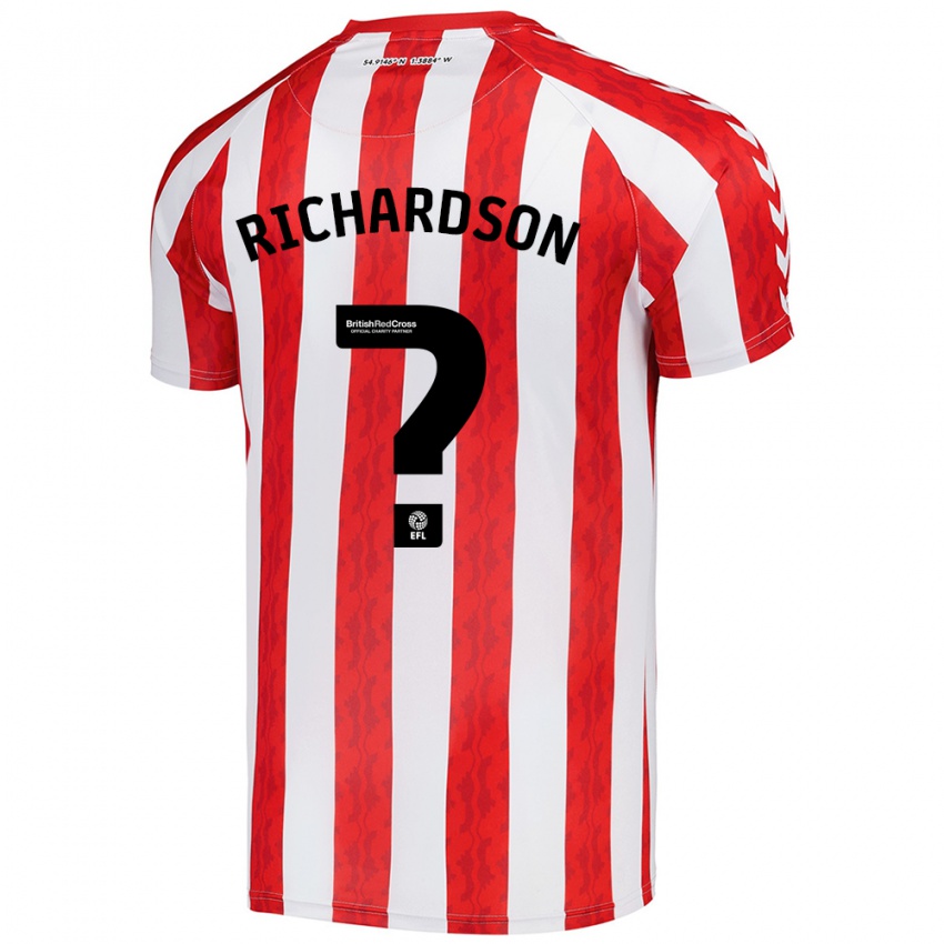 Niño Camiseta Adam Richardson #0 Rojo Blanco 1ª Equipación 2024/25 La Camisa Argentina