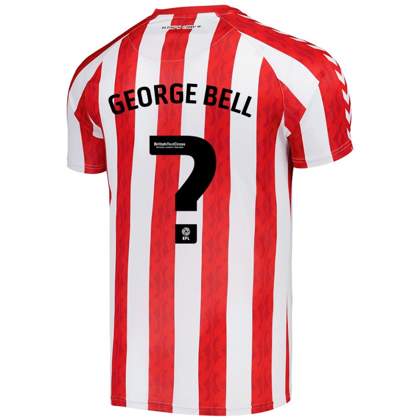 Niño Camiseta George Bell #0 Rojo Blanco 1ª Equipación 2024/25 La Camisa Argentina