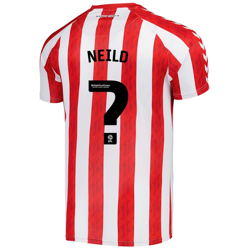 Niño Camiseta Joe Neild #0 Rojo Blanco 1ª Equipación 2024/25 La Camisa Argentina