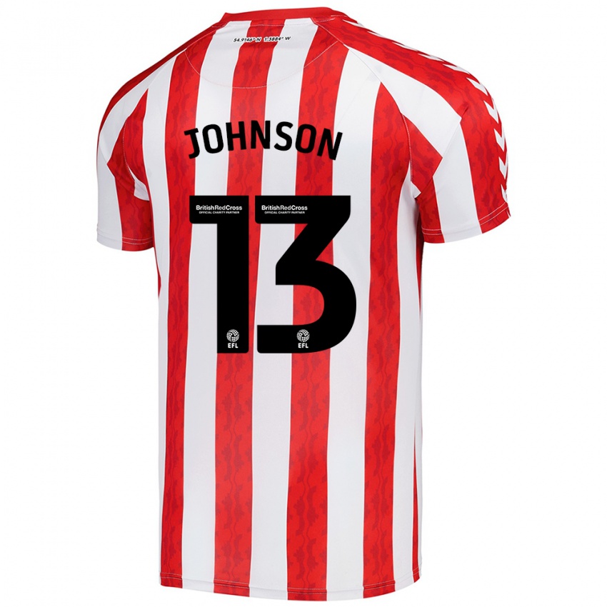 Niño Camiseta Zak Johnson #13 Rojo Blanco 1ª Equipación 2024/25 La Camisa Argentina