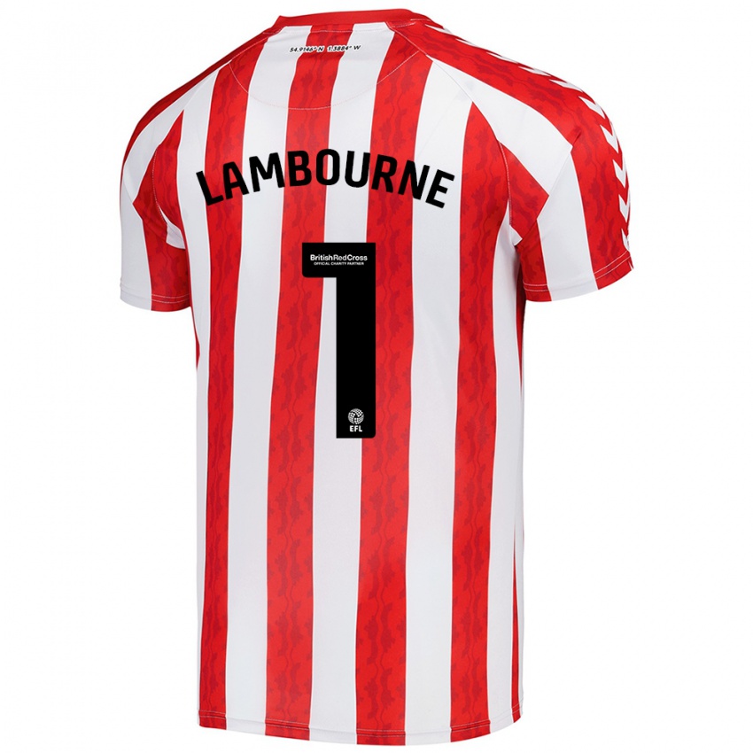 Niño Camiseta Demi Lambourne #1 Rojo Blanco 1ª Equipación 2024/25 La Camisa Argentina