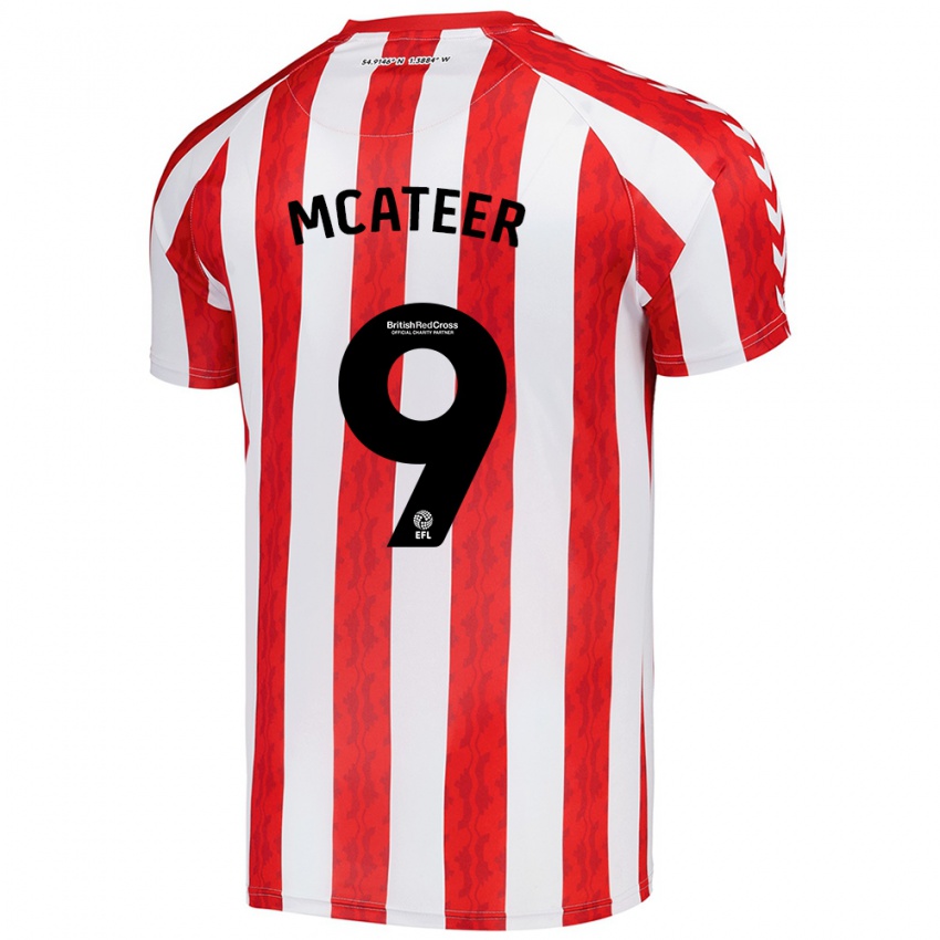 Niño Camiseta Mary Mcateer #9 Rojo Blanco 1ª Equipación 2024/25 La Camisa Argentina