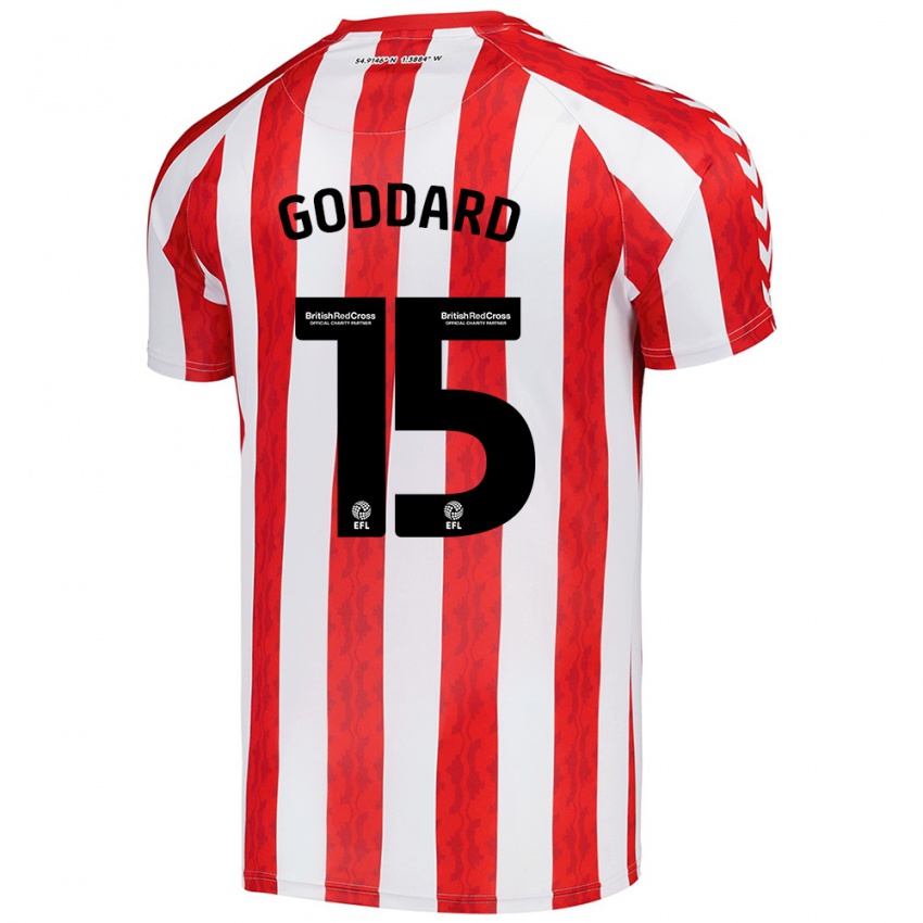 Niño Camiseta Amy Goddard #15 Rojo Blanco 1ª Equipación 2024/25 La Camisa Argentina