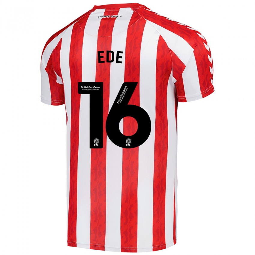 Niño Camiseta Grace Ede #16 Rojo Blanco 1ª Equipación 2024/25 La Camisa Argentina