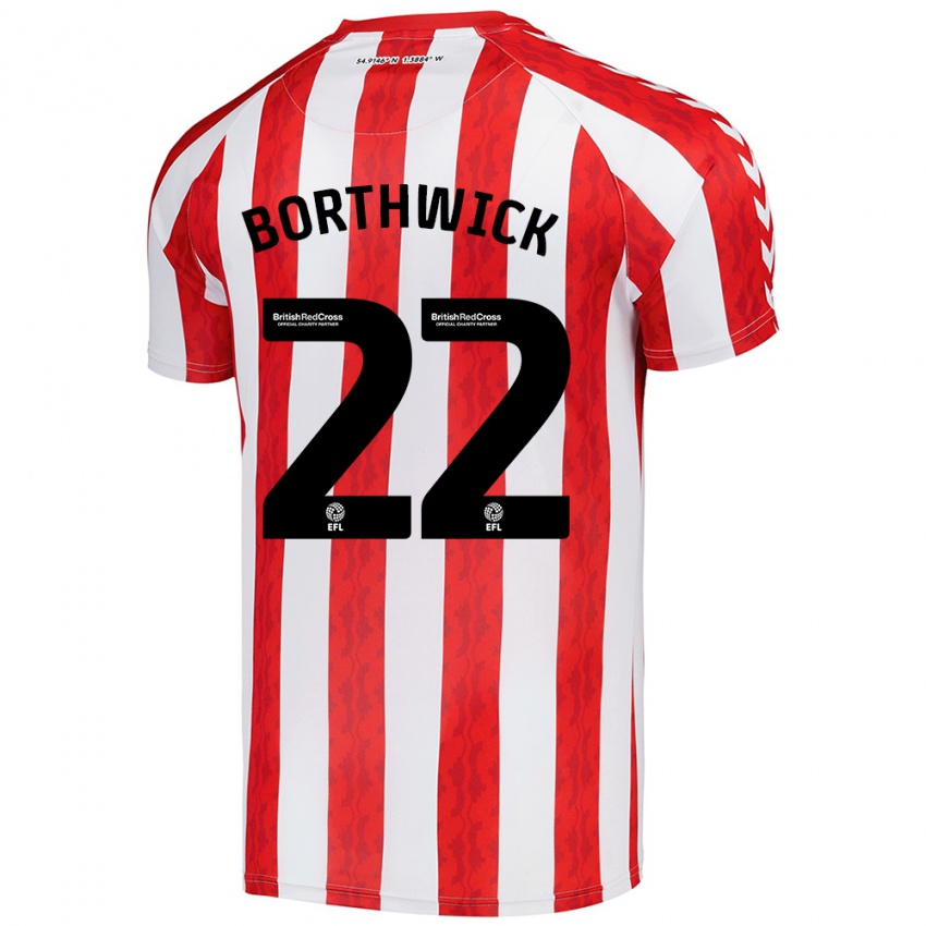 Niño Camiseta Megan Borthwick #22 Rojo Blanco 1ª Equipación 2024/25 La Camisa Argentina