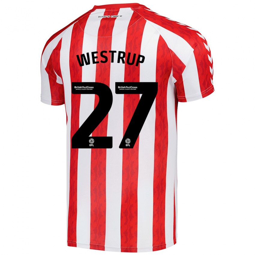 Niño Camiseta Brianna Westrup #27 Rojo Blanco 1ª Equipación 2024/25 La Camisa Argentina