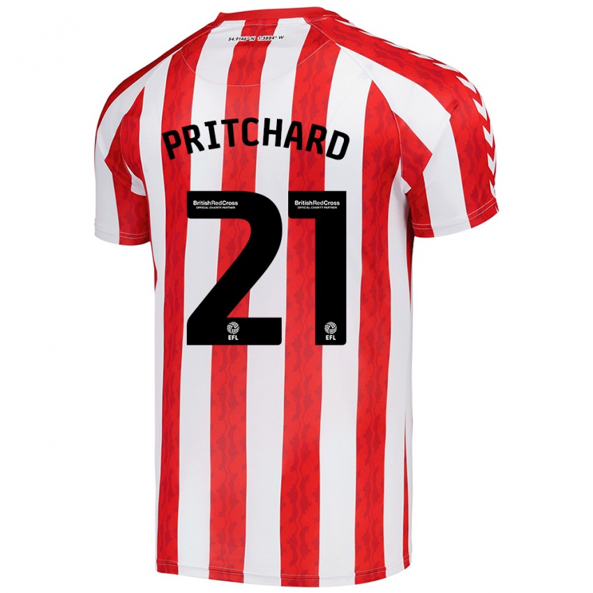 Niño Camiseta Alex Pritchard #21 Rojo Blanco 1ª Equipación 2024/25 La Camisa Argentina