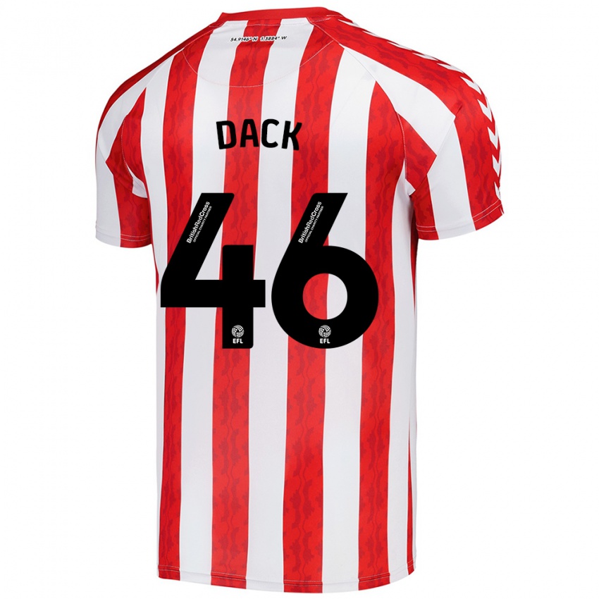 Niño Camiseta Bradley Dack #46 Rojo Blanco 1ª Equipación 2024/25 La Camisa Argentina