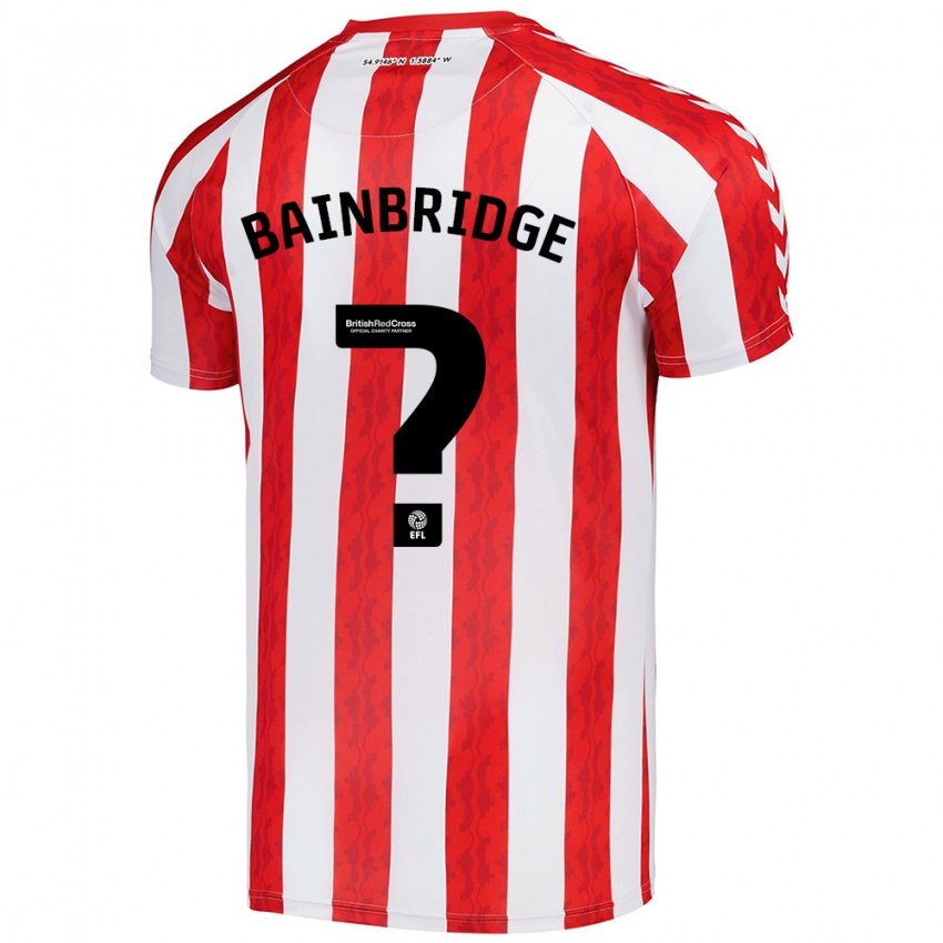 Niño Camiseta Oliver Bainbridge #0 Rojo Blanco 1ª Equipación 2024/25 La Camisa Argentina