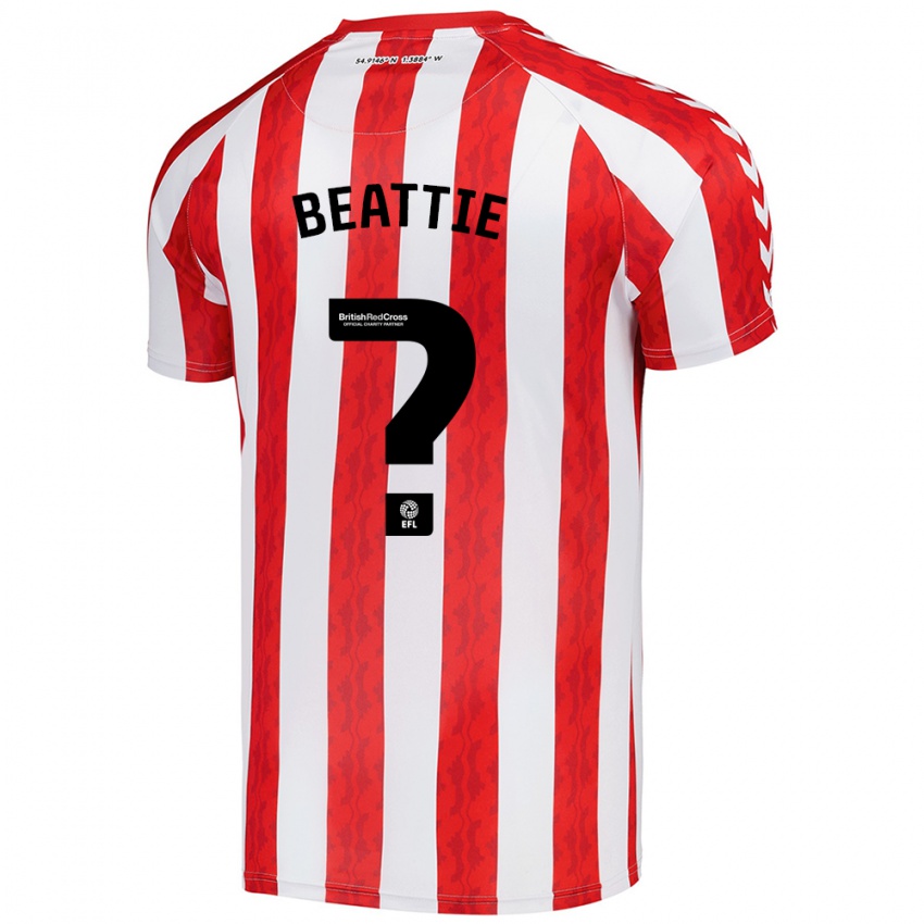 Niño Camiseta Kailem Beattie #0 Rojo Blanco 1ª Equipación 2024/25 La Camisa Argentina