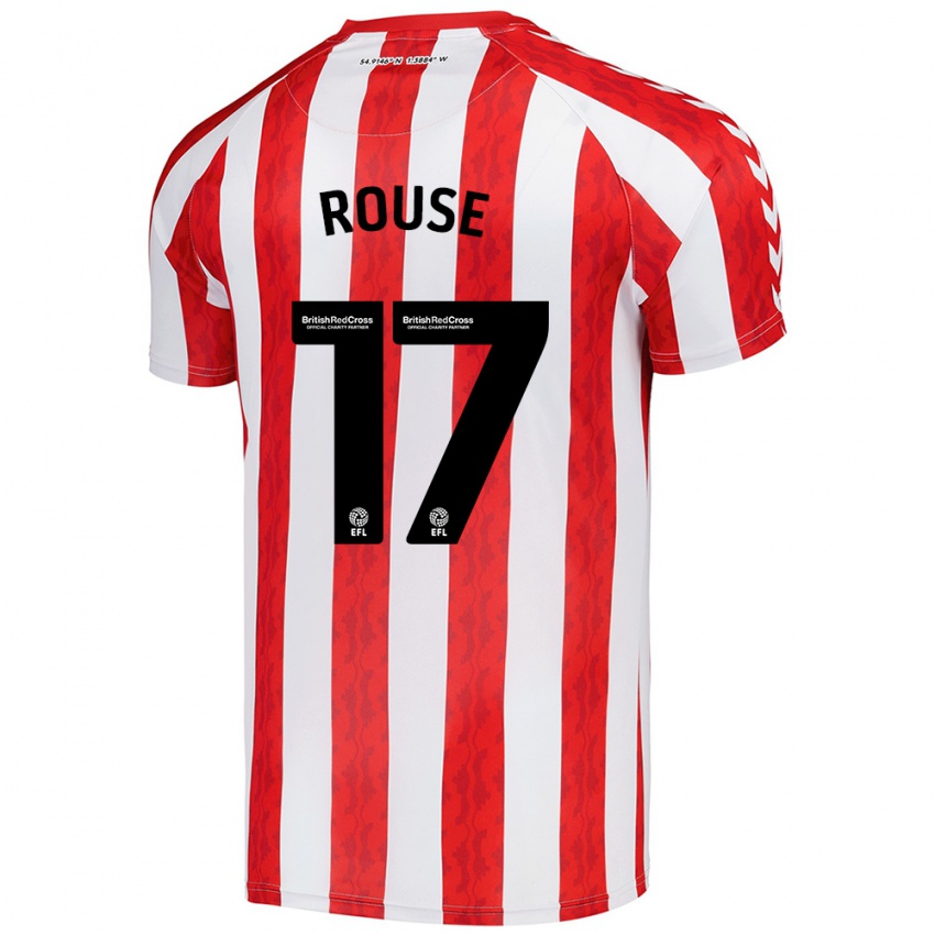 Niño Camiseta Mollie Rouse #17 Rojo Blanco 1ª Equipación 2024/25 La Camisa Argentina