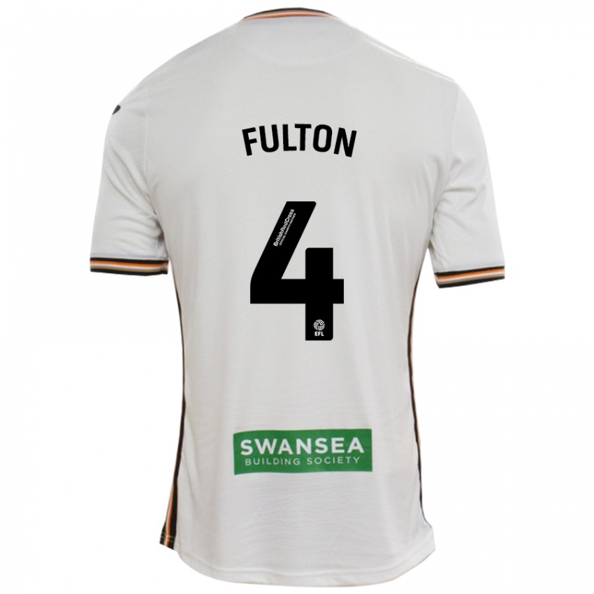 Niño Camiseta Jay Fulton #4 Blanco 1ª Equipación 2024/25 La Camisa Argentina