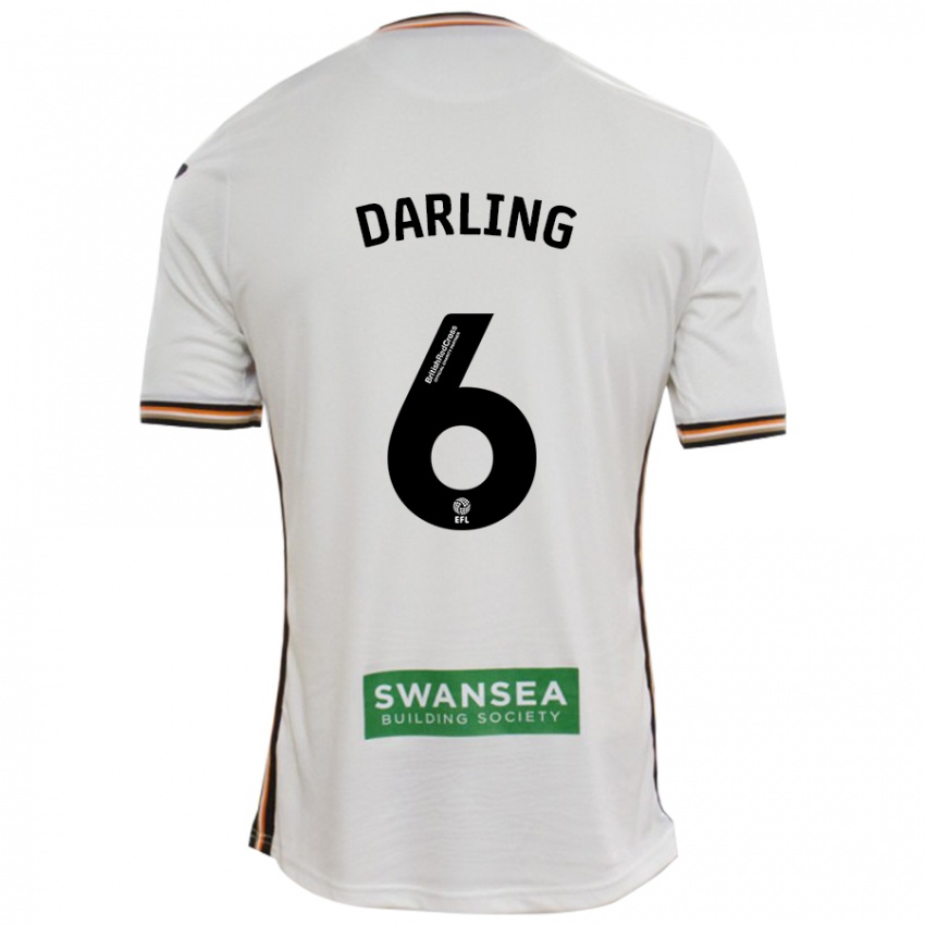 Niño Camiseta Harry Darling #6 Blanco 1ª Equipación 2024/25 La Camisa Argentina