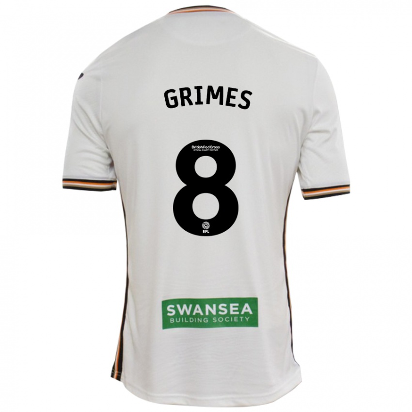 Niño Camiseta Matt Grimes #8 Blanco 1ª Equipación 2024/25 La Camisa Argentina