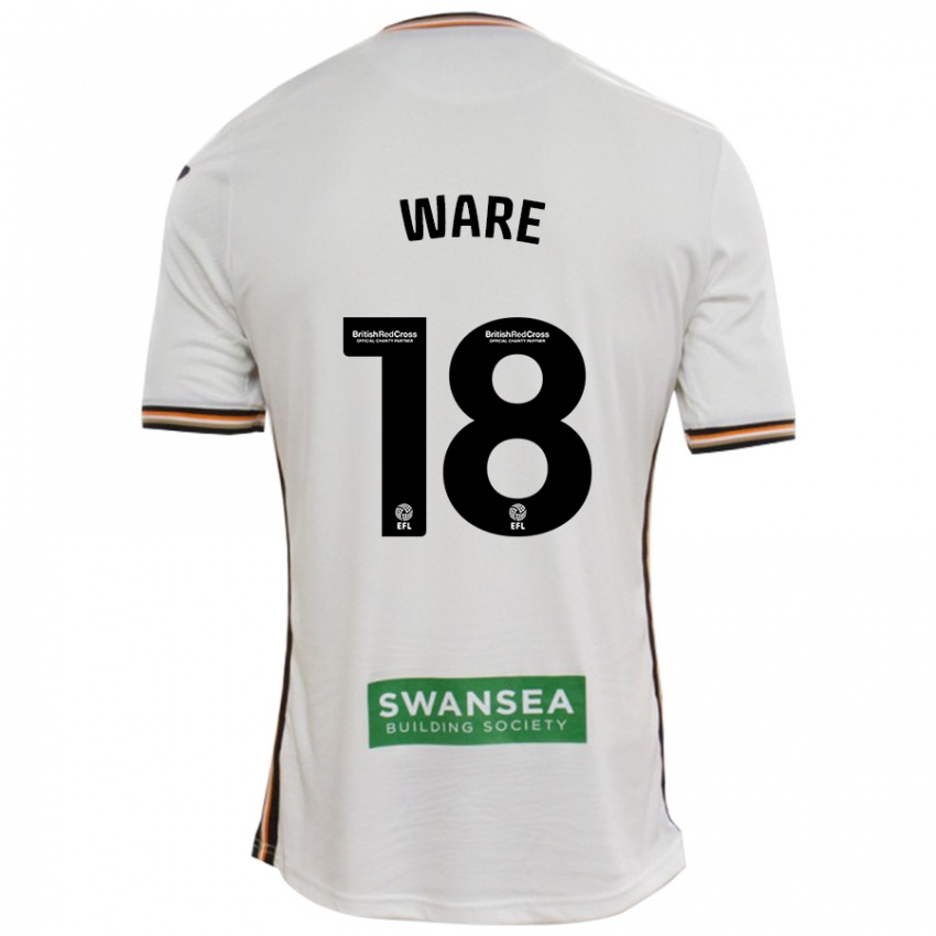 Niño Camiseta Phoebe Ware #18 Blanco 1ª Equipación 2024/25 La Camisa Argentina