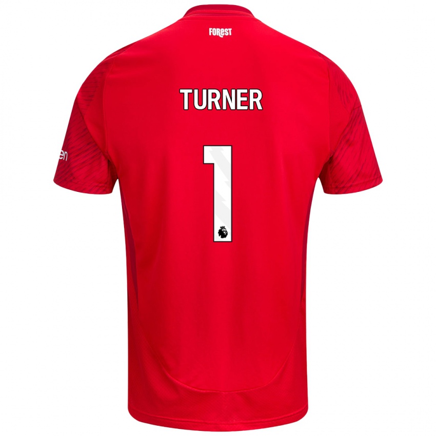 Niño Camiseta Matt Turner #1 Rojo Blanco 1ª Equipación 2024/25 La Camisa Argentina