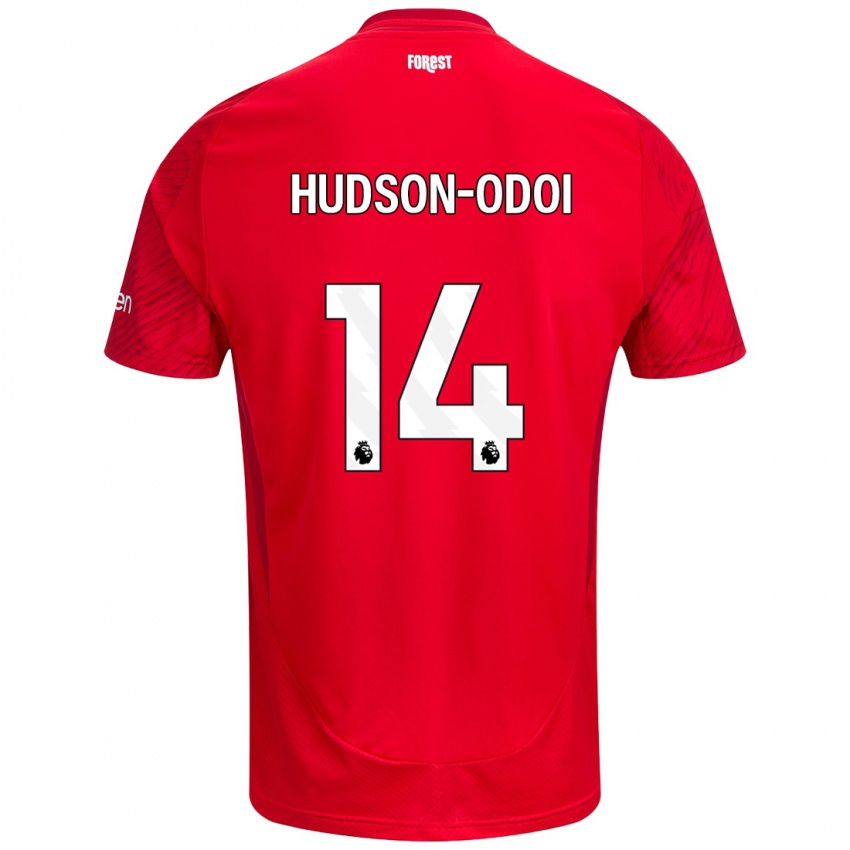 Niño Camiseta Callum Hudson-Odoi #14 Rojo Blanco 1ª Equipación 2024/25 La Camisa Argentina