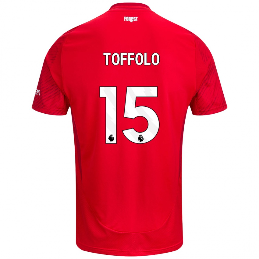 Niño Camiseta Harry Toffolo #15 Rojo Blanco 1ª Equipación 2024/25 La Camisa Argentina