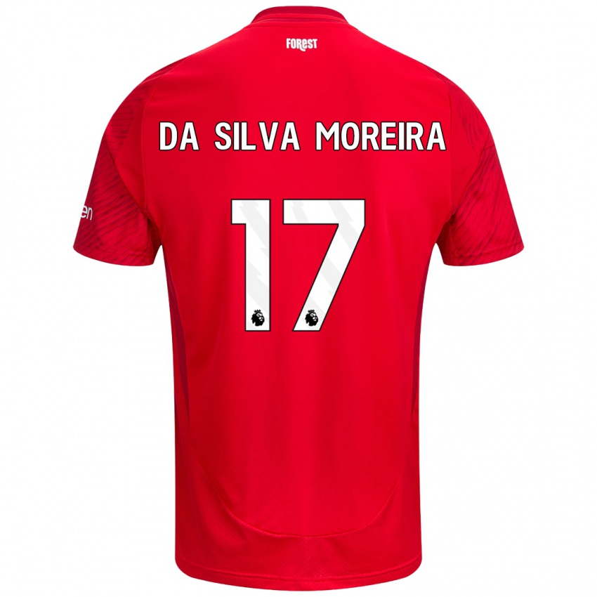 Niño Camiseta Eric Da Silva Moreira #17 Rojo Blanco 1ª Equipación 2024/25 La Camisa Argentina