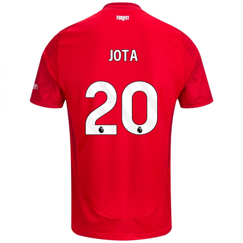 Niño Camiseta Jota Silva #20 Rojo Blanco 1ª Equipación 2024/25 La Camisa Argentina