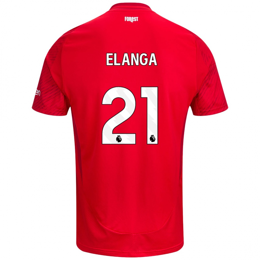 Niño Camiseta Anthony Elanga #21 Rojo Blanco 1ª Equipación 2024/25 La Camisa Argentina