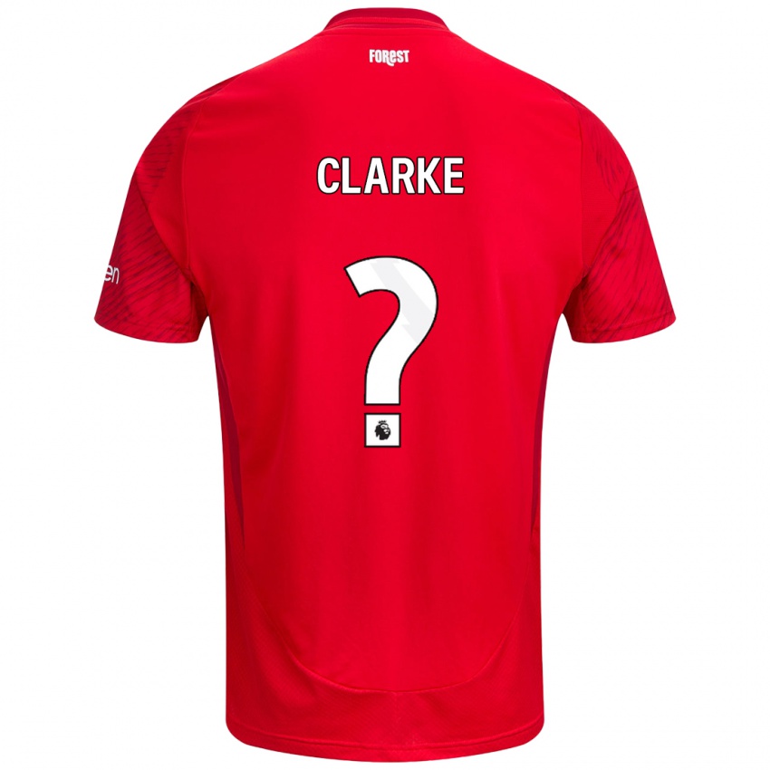 Niño Camiseta Kristian Clarke #0 Rojo Blanco 1ª Equipación 2024/25 La Camisa Argentina