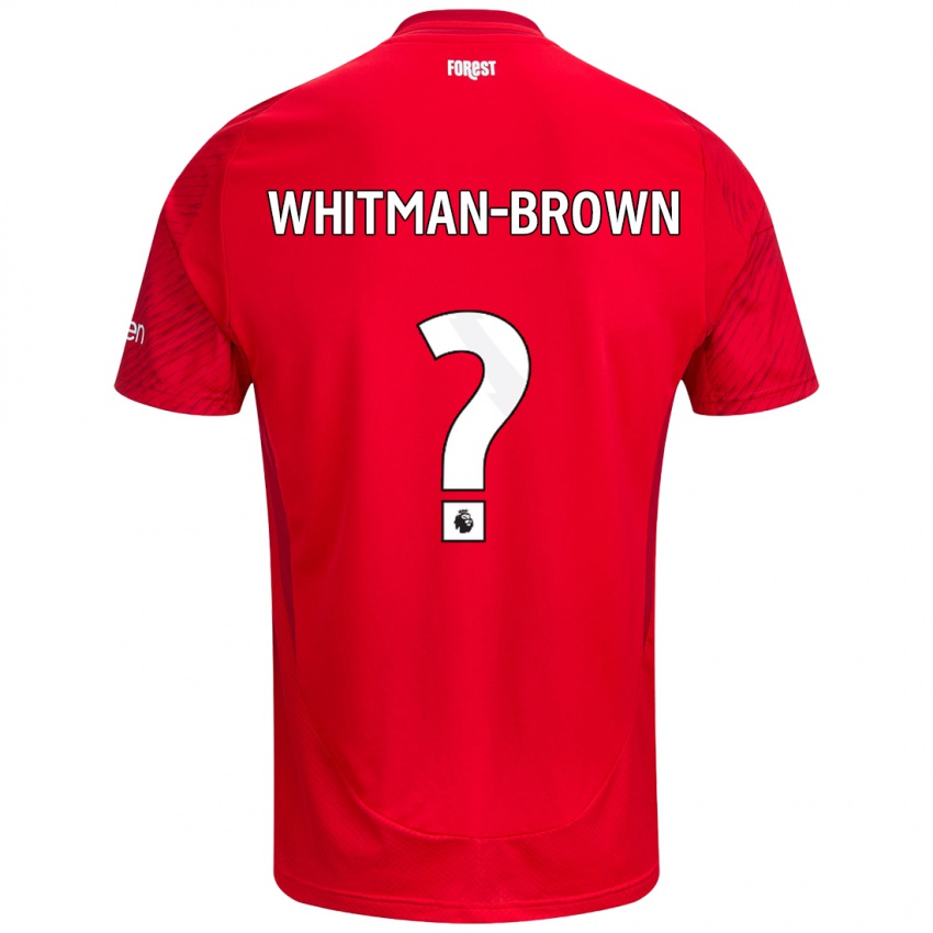 Niño Camiseta Chae Whitman-Brown #0 Rojo Blanco 1ª Equipación 2024/25 La Camisa Argentina