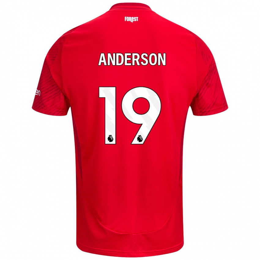 Niño Camiseta Becky Anderson #19 Rojo Blanco 1ª Equipación 2024/25 La Camisa Argentina