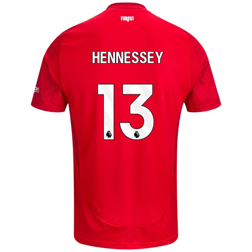 Niño Camiseta Wayne Hennessey #13 Rojo Blanco 1ª Equipación 2024/25 La Camisa Argentina