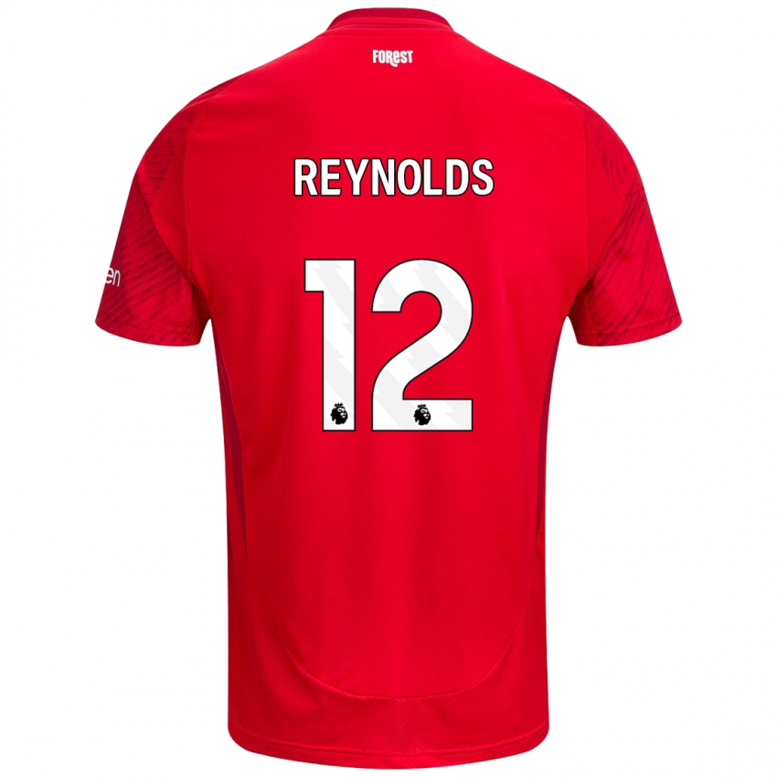 Niño Camiseta Niamh Reynolds #12 Rojo Blanco 1ª Equipación 2024/25 La Camisa Argentina