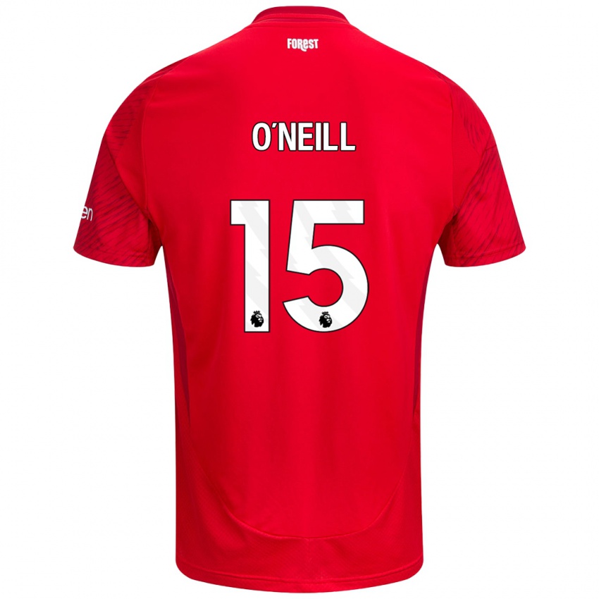 Niño Camiseta Laura-Jayne O'neill #15 Rojo Blanco 1ª Equipación 2024/25 La Camisa Argentina